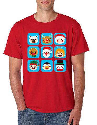 Men's T Shirt Christmas Icons Cool Ugly Xmas Symbols Shirt - ALLNTRENDSHOP - 1