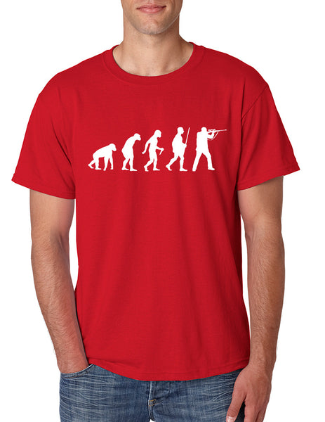 Men's T Shirt Hunting Evolution Funny Hunting Tee Shirt
