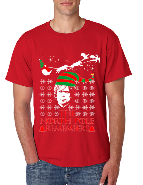 Men's T Shirt The North Pole Remembers Xmas Ugly Shirt Cool Gift
