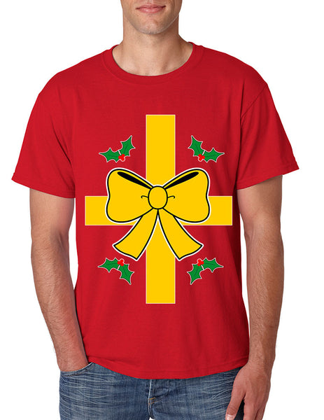 Men's T Shirt Christmas Gift Wrap Xmas Ugly T Shirt Funny Top - ALLNTRENDSHOP - 3