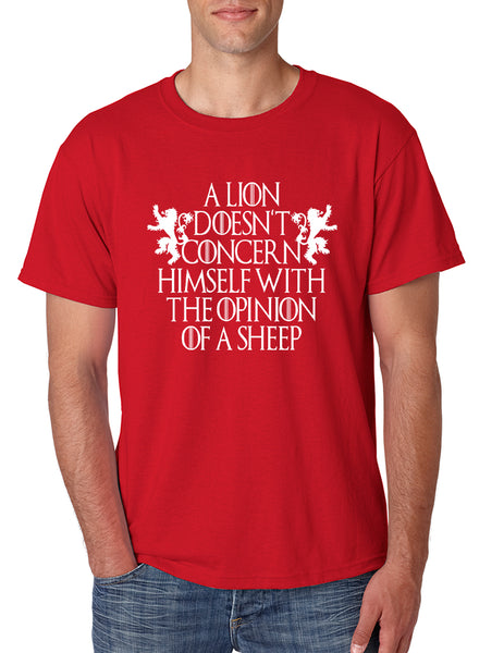 Men's T Shirt Lion Doesn't Concern Himself With Opinion Of Sheep