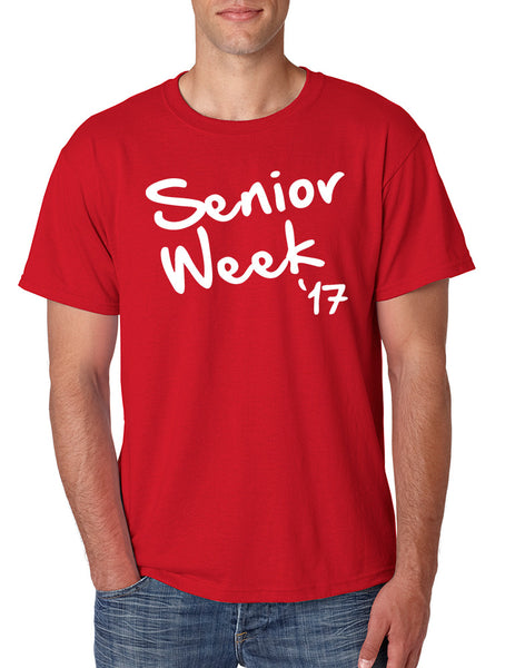 Men's T Shirt Senior Week 17 White Class Of 2017 Party Tee