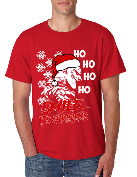 Men's T Shirt Christmas Joker Smile Its Christmas Ugly Holiday Tee