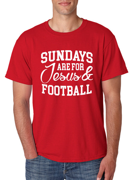 Men's T Shirt Sundays Are For Jesus And Football Humor Tee