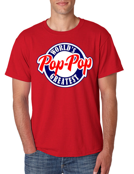Men's T-shirt World's Greatest Pop Pop Love Family Tee