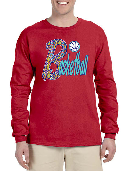 Men's Long Sleeve Basketball Aztec Love Sport Gym Fitness Tee