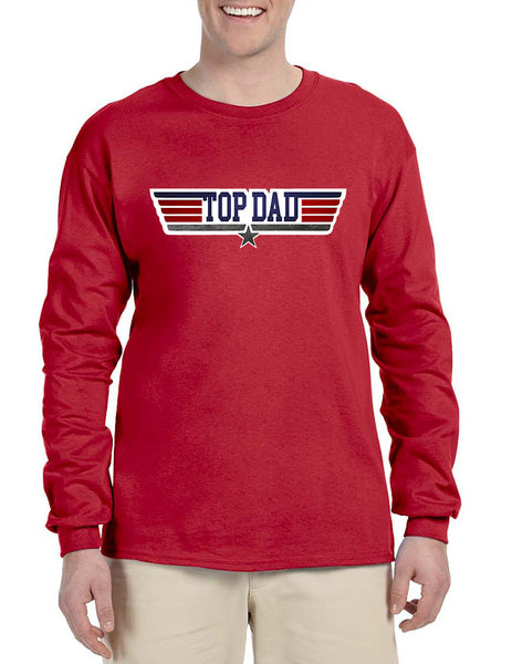 Men's Long Sleeve Top Dad Guns Father's Day Shirt Love Dad Gift