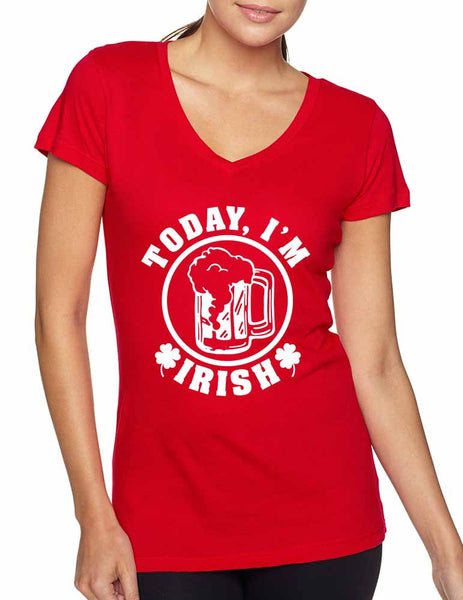Today I'm Irish Women sporty V Shirt saint patricks day - ALLNTRENDSHOP - 2