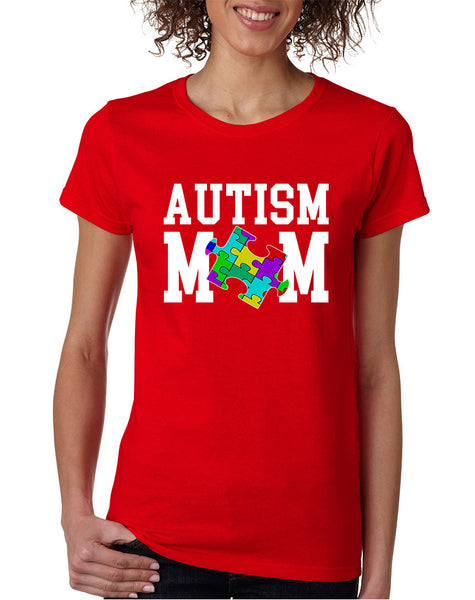 Women's T Shirt Autism Mom Autistic Awareness TShirt