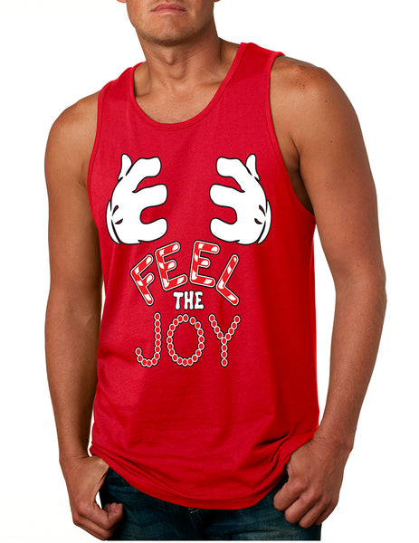 Men's Tank Top Feel The Joy Cute Xmas Shirt Trendy Holiday Gift