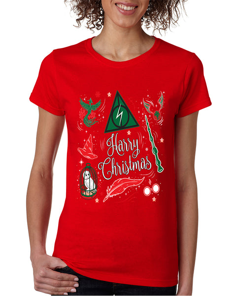 Women's T Shirt Harry Christmas Cute Holiday Ugly Xmas Tshirt