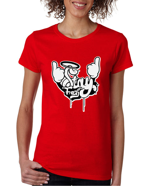 Women's T Shirt Stay Fresh Fingers Up Cute Cool Tee