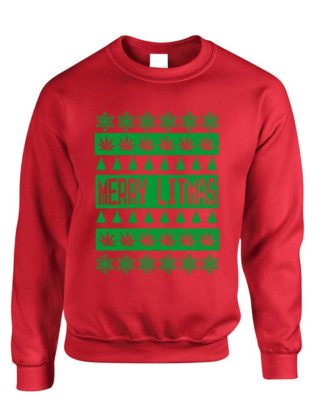 Merry Litmass green womens sweatshirt - ALLNTRENDSHOP - 2