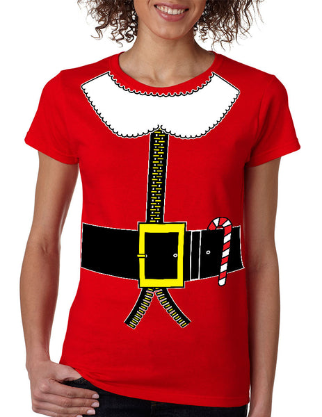 Women's T Shirt Elf Suit Santa's Elves Christmas Tee Xmas Gift - ALLNTRENDSHOP - 2