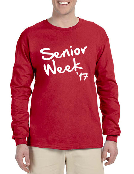 Men's Long Sleeve Senior Week 17 White Class Of 2017 Party