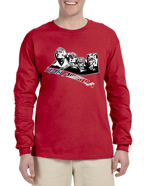 Men's Long Sleeve 4 Fathers American Team 4th Of July Shirt