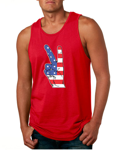 Men's Tank Top American Flag Hand 4th Of July Party Top