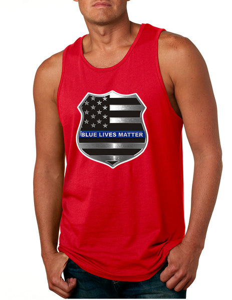Men's Tank Top Blue Lives Matter American Flag Top