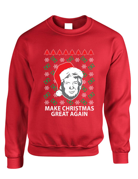 Adult Sweatshirt Donald Trump Make Christmas Great Again Ugly Xmas - ALLNTRENDSHOP - 2
