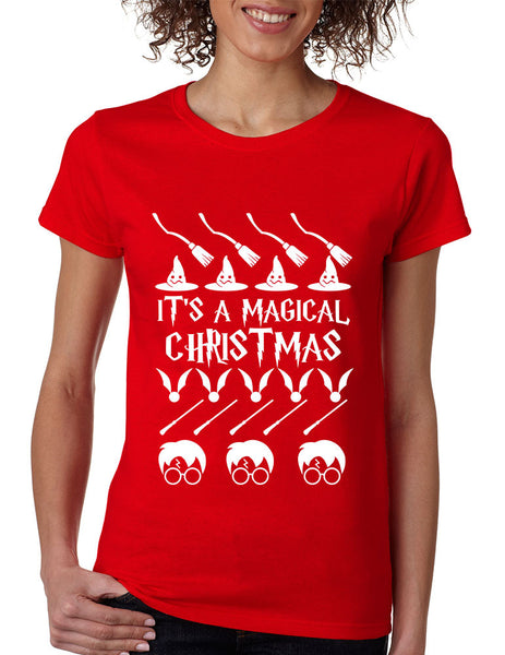 Women's T Shirt It's A Magical Christmas Ugly Christmas Sweater - ALLNTRENDSHOP - 2