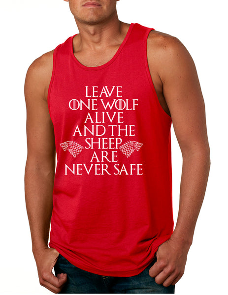 Men's Tank Top Leave One Wolf Alive Sheep Are Never Safe