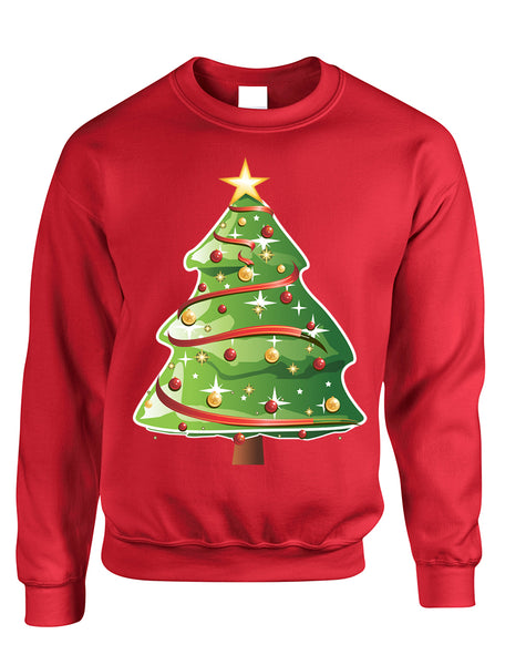 Adult Sweatshirt Christmas Tree Cool Ugly Xmas Trendy Present