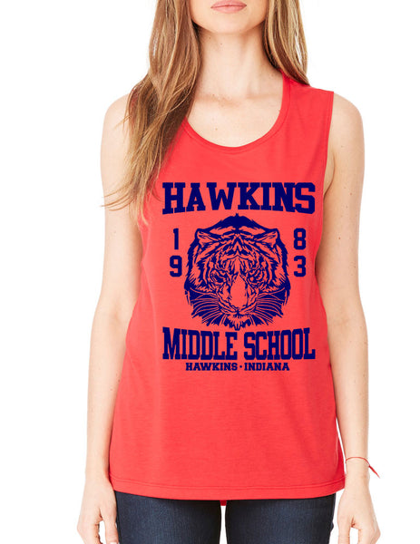 Women's Flowy Muscle Tank Hawkins Middle School 1983 - ALLNTRENDSHOP - 3