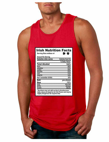 Irish nutrition facts St patrick men jersey tanktop - ALLNTRENDSHOP - 1