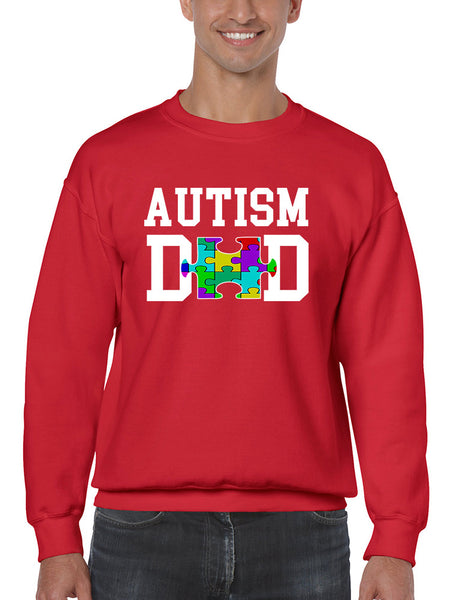 Men's Sweatshirt Autism Dad Proud Autistic Awareness Top