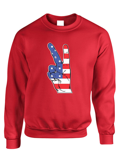 Adult Sweatshirt American Flag Hand 4th Of July Cool Top