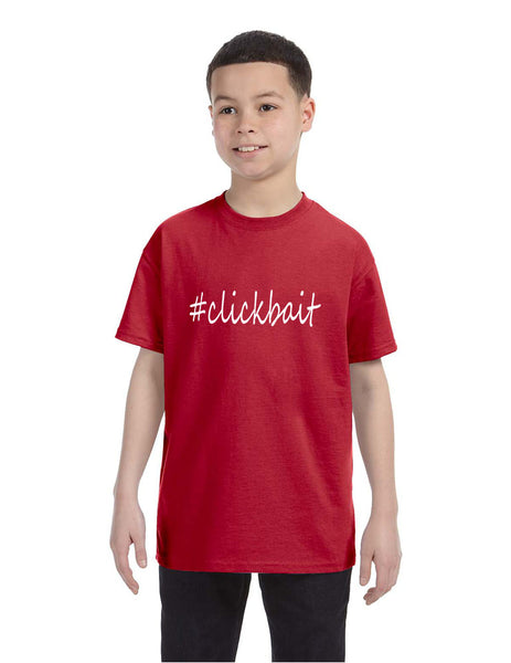 Kids Youth T Shirt Clickbait Cool Hashtag Tee Trendy Top