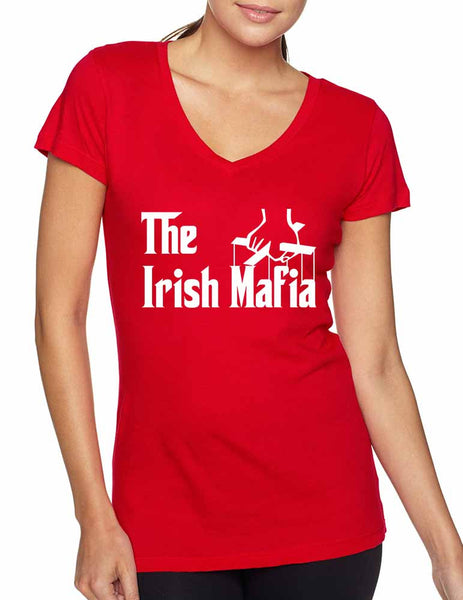 The Irish mafia Women sporty V Shirt saint patricks day - ALLNTRENDSHOP - 4