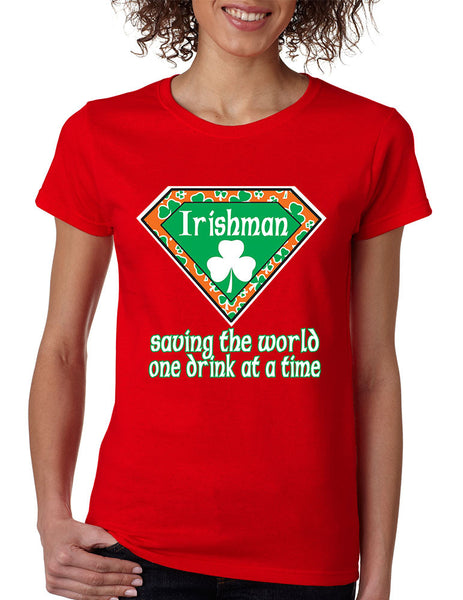 irishman saving the world st patricks women t-shirt - ALLNTRENDSHOP - 3