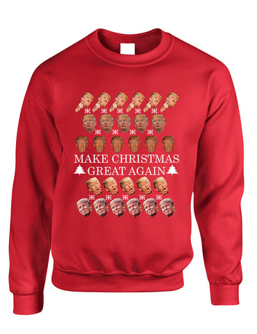 Adult Sweatshirt Make Christmas Great Again Love Trump Ugly Xmas - ALLNTRENDSHOP - 1