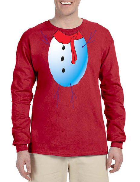 Men's Long Sleeve Snowman Tie Cute Ugly Christmas Trendy Gift