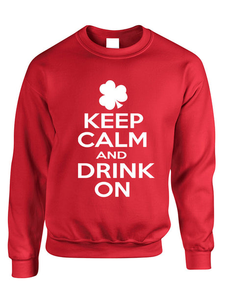 Keep calm and drink on women sweatshirt saint patricks day - ALLNTRENDSHOP - 2
