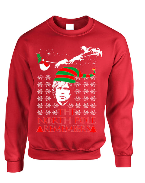 Adult Sweatshirt The North Pole Remembers Ugly Xmas Trendy Gift