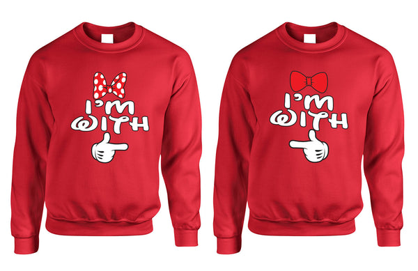 Im with him Im with her couples sweatshirts Vday - ALLNTRENDSHOP - 3