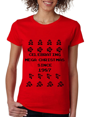 Women's T Shirt Celebrating Mega Christmas Ugly Sweater Gift - ALLNTRENDSHOP - 1