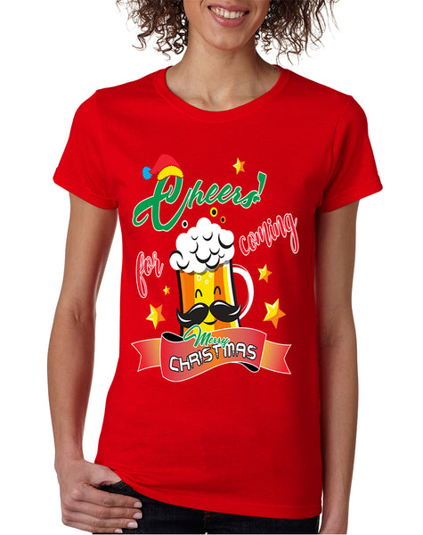 Women's T Shirt Cheers For Coming Xmas Gift Idea