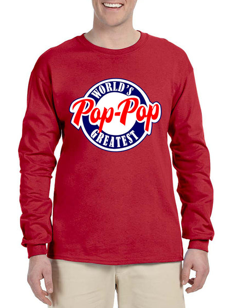 Men's Long Sleeve World's Greatest Pop Pop Love Family Top
