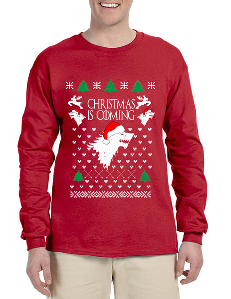 Men's Long Sleeve Christmas Is Coming House Stark Ugly Xmas