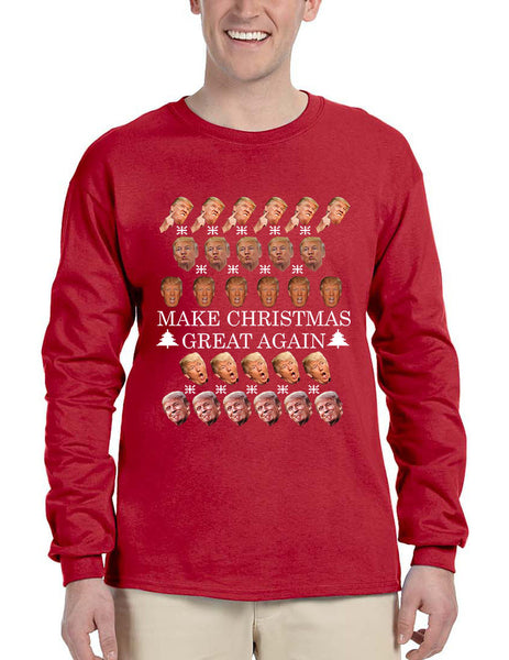 Men's Long Sleeve Make Christmas Great Again Trump Xmas Top - ALLNTRENDSHOP - 2