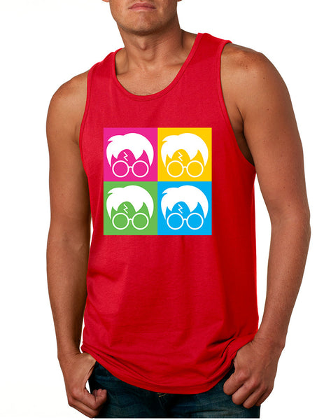 Men's Tank Top 4 Faces Harry Glasses Scar Cool Popular Top - ALLNTRENDSHOP - 3