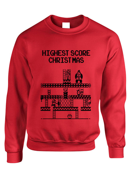Adult Crewneck Highest Score Christmas Ugly Sweater Holiday Top - ALLNTRENDSHOP - 2
