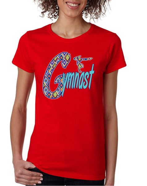 Women's T Shirt Gymnast Aztec Love Gymnastic Top Sport Gym