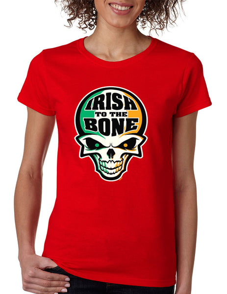 Irish To The Bone Skull women t-shirt St Patrik - ALLNTRENDSHOP - 3