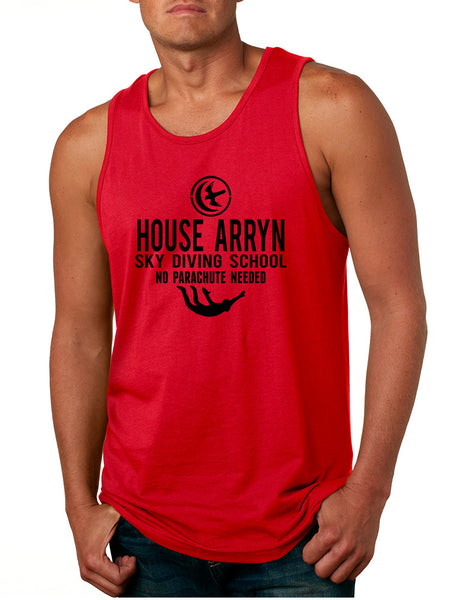Men's Tank Top House Arryn Sky Diving School Trendy Humor