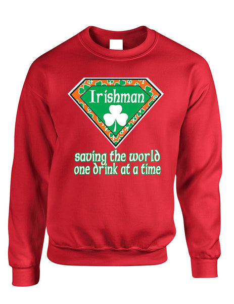 Irishman saving the world st patricks women Sweatshirts - ALLNTRENDSHOP - 4