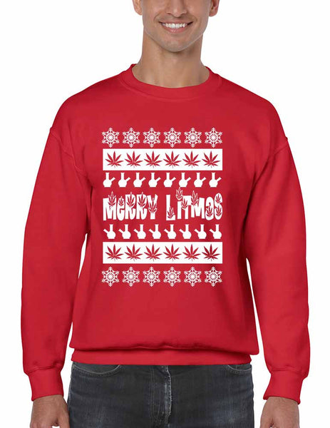 Merry Litmas bong Mens Sweatshirt - ALLNTRENDSHOP - 4